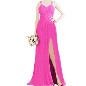 Beautiful Fancy Pink Sweetheart Lace Long Formal Dress